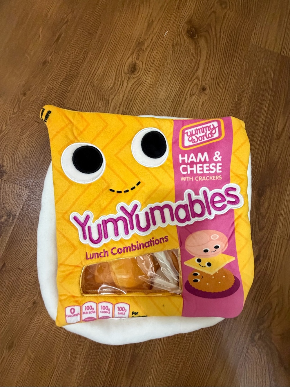 Ham & Cheese Plush Toy - Yellow & Pink